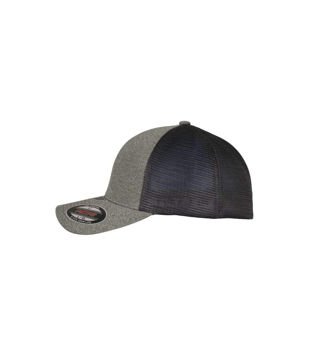Casquette Trucker Motif/style 1 Panneau Olive Noir Flexfit-3