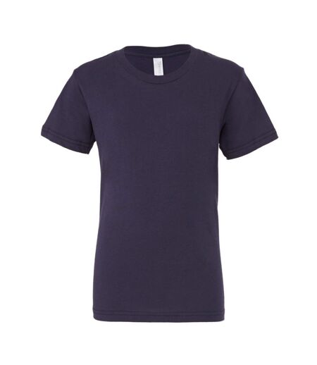 Youth jersey short sleeve tee navy blue Bella + Canvas