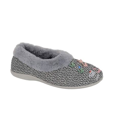 Chaussons Motif/style Papillons Tessa Femme Gris Sleepers