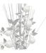 Branche Déco de Noël Feuilles & Boules 75cm Argent-2