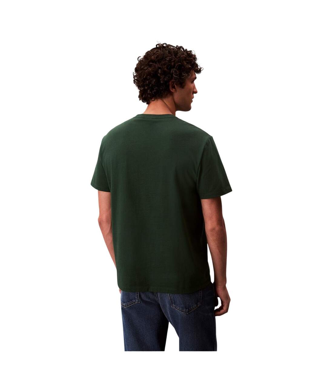 T-shirt Motif/style Monogramme Homme Vert Calvin Klein-3