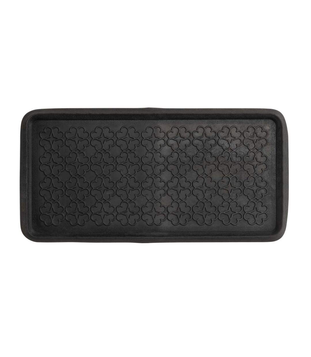 Paillasson en Caoutchouc Gunnar 45x75cm Noir-1