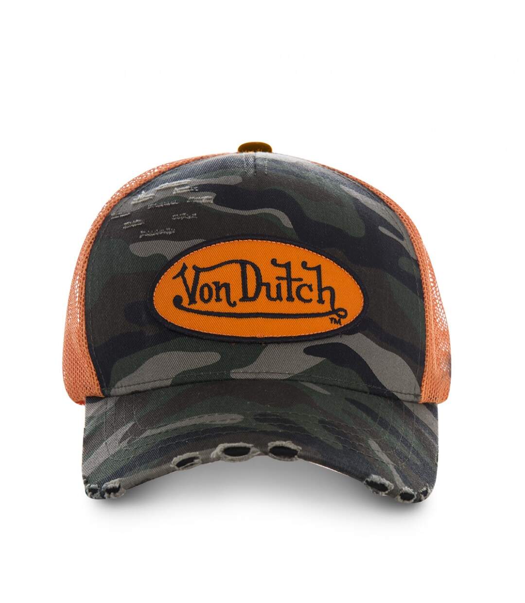 Casquette Von Dutch baseball Camouflage filet Orange