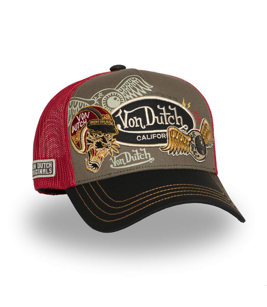 Casquette trucker avec filet adulte print devant Patches Vondutch-4
