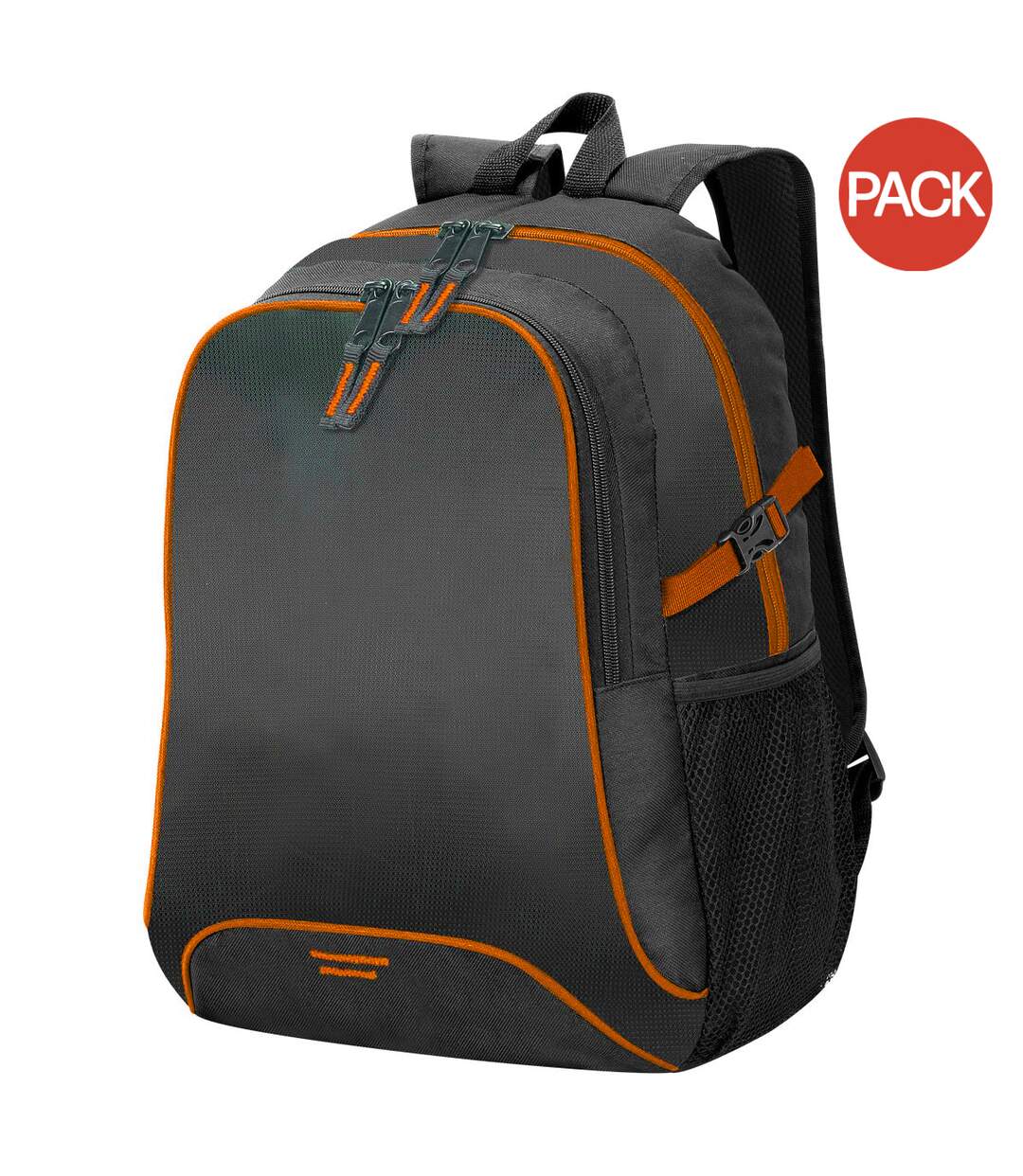 Lot de 2  Osaka sac à dos basique 30 litres taille unique noir/orange Shugon-1