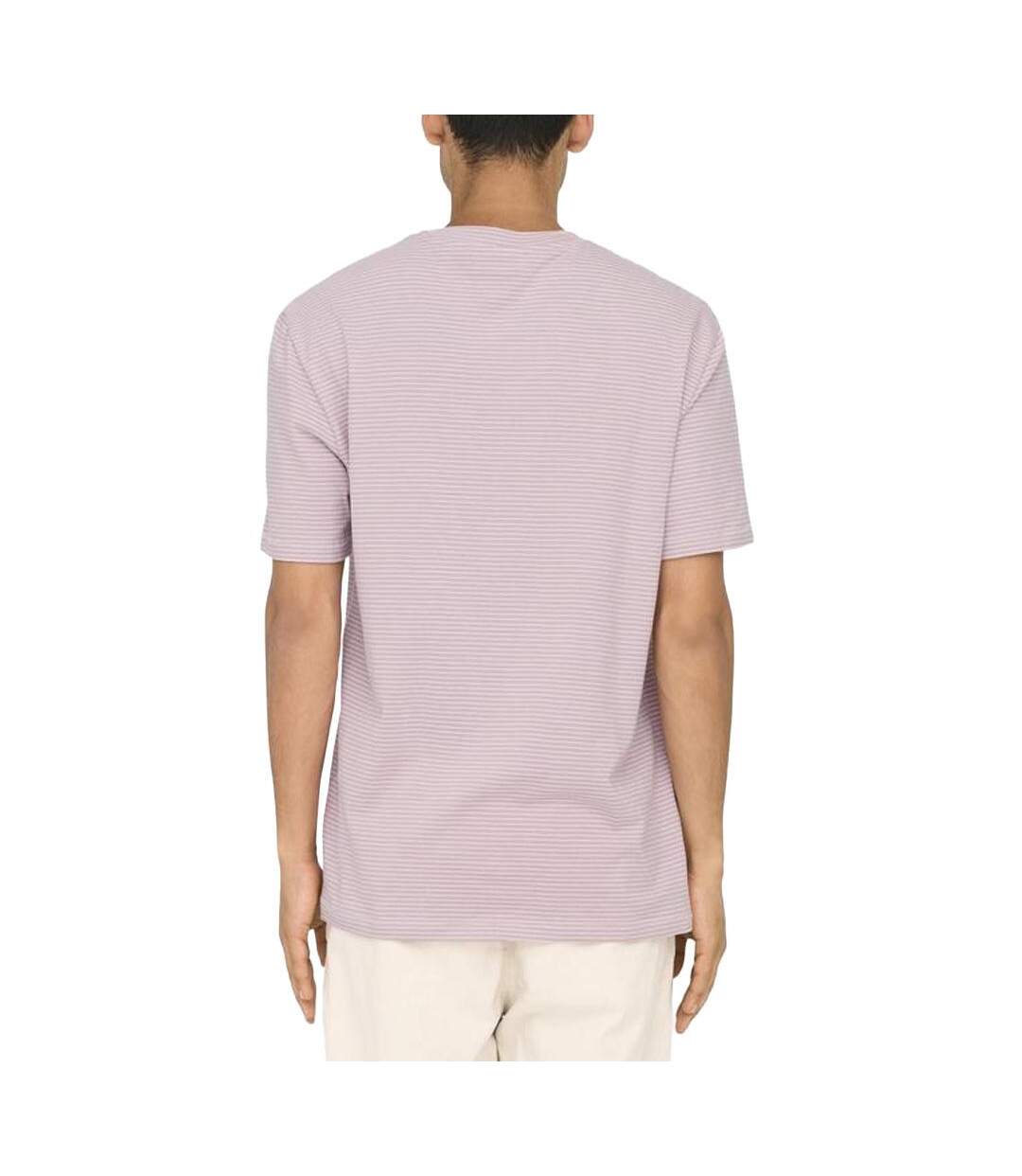 T-shirt mauve/blanc homme only & sons onsbale-2