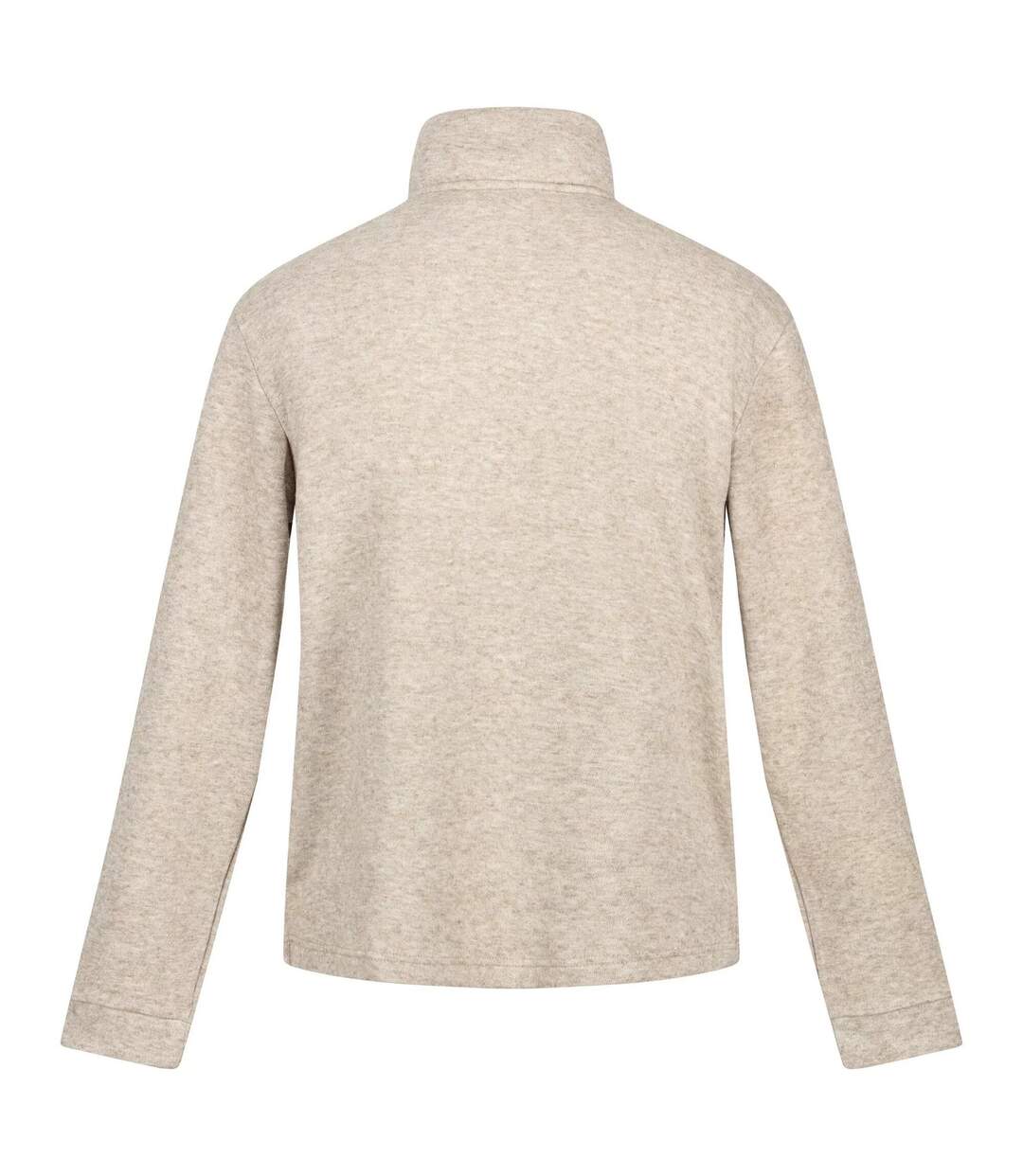 Mens Lanchester Marl Quarter Zip Fleece Top Gold Sand Regatta-2
