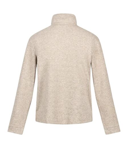 Mens Lanchester Marl Quarter Zip Fleece Top Gold Sand Regatta