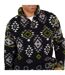Mens Aztec Fleece Long-sleeved Sweatshirt Green Brave Soul-4