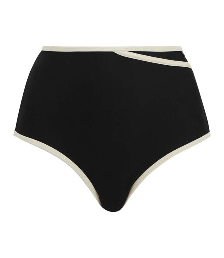 Bas De Maillot De Bain Extensible À Taille Haute Effet Gainant Motif/style Bord Contrasté Kyra Femme Noir Regatta