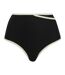 Bas De Maillot De Bain Extensible À Taille Haute Effet Gainant Motif/style Bord Contrasté Kyra Femme Noir Regatta-2