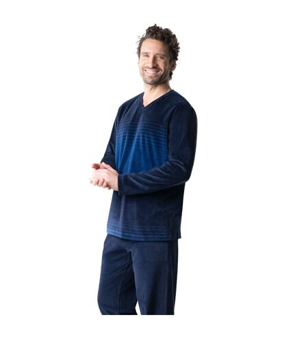 Pyjama long col V homme Velours