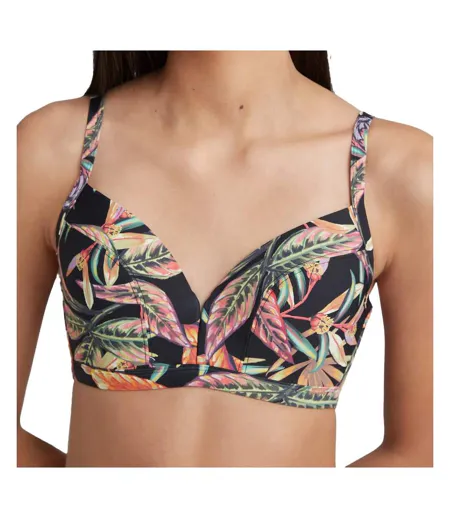 Haut de maillot de bain noir à motifs femme o'neill panama