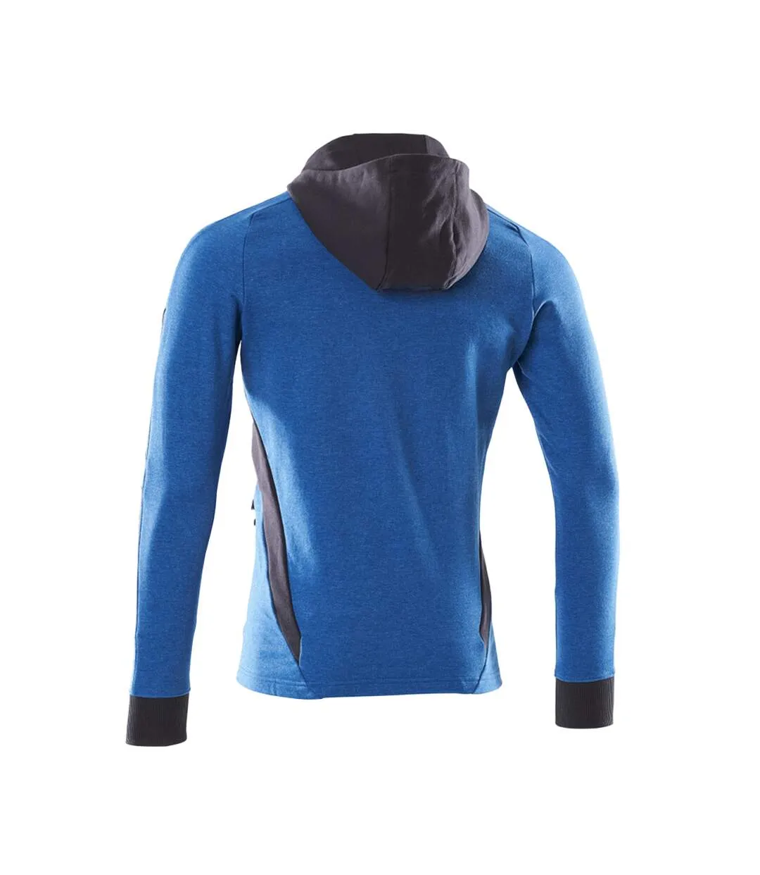Mens Accelerate Full Zip Hoodie Azure Blue Dark Navy Mascot-2