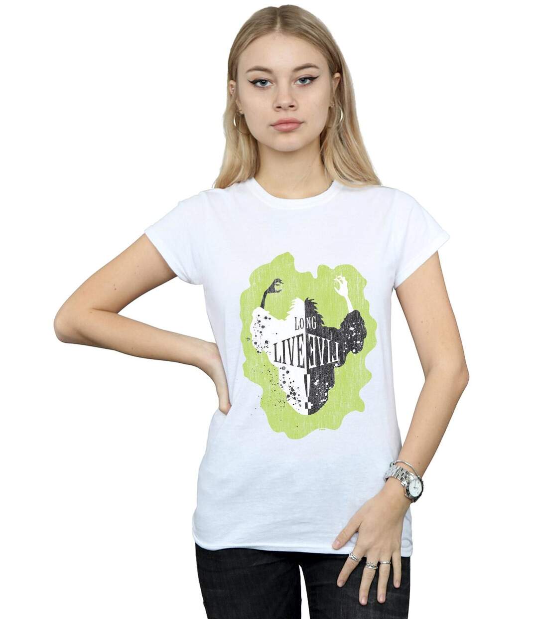 Disney - T-shirt THE DESCENDANTS CRUELLA LONG LIVE - Femme (Blanc) - UTBI17666-2
