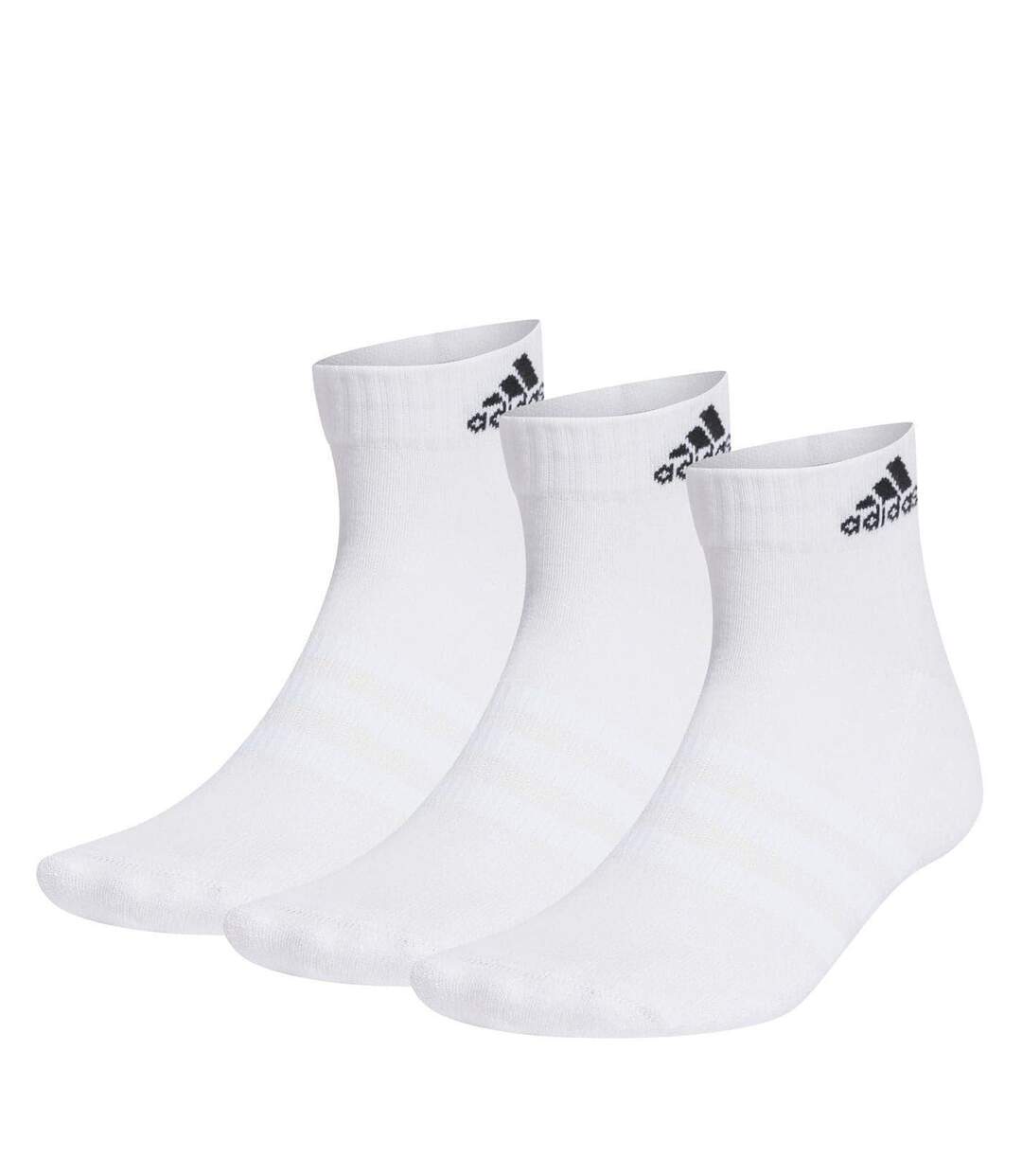 Pack Of 3  Womens/ladies Ankle Socks  White Adidas-2