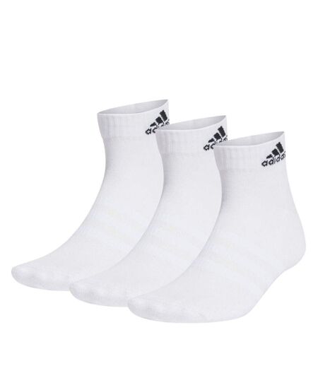 Pack Of 3  Womens/ladies Ankle Socks  White Adidas