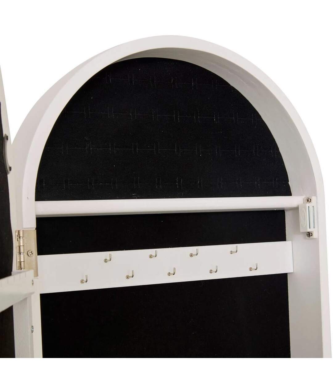 Armoire à Bijoux Avec Miroir Emily 158cm Blanc-4