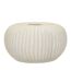 Vase Design Rainuré Icicle 40cm Crème-1