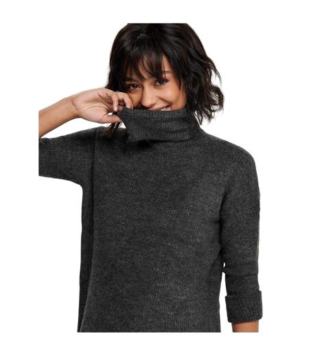 Robe Pull Femme Gris Foncé Chiné Only