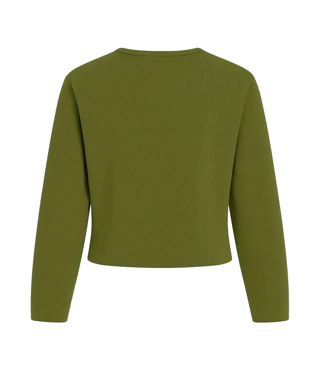 Womens/ladies Ribbed Button Slim Cardigan Khaki Green I Saw It First-2
