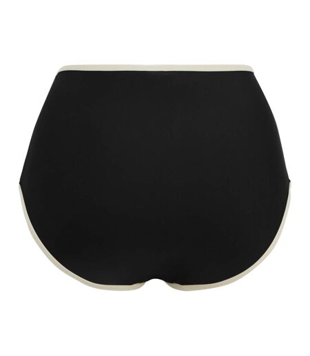 Bas De Maillot De Bain Extensible À Taille Haute Effet Gainant Motif/style Bord Contrasté Kyra Femme Noir Regatta
