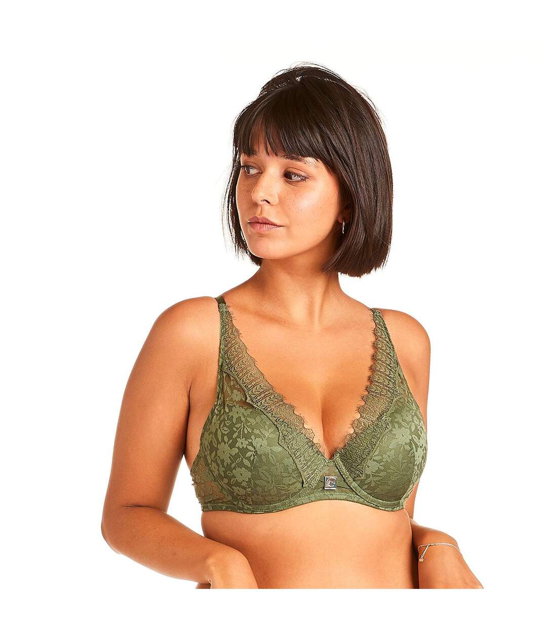 Soutien-gorge ampliforme vert Pamoison-2