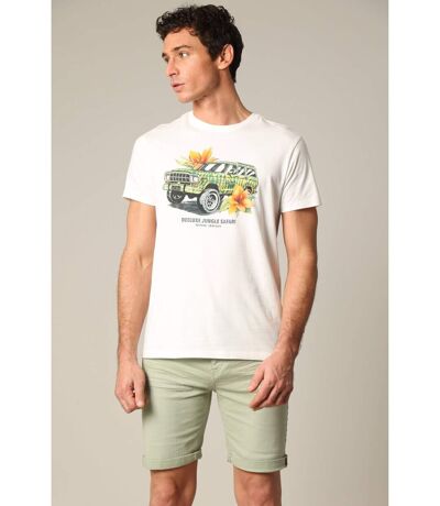 T-shirt classique en jersey de coton avec imprimé jungle safari ZANZITO