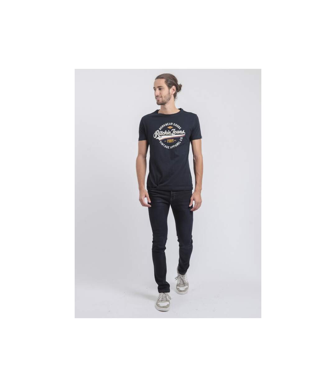 T-shirt col rond pur coton JONAK-4