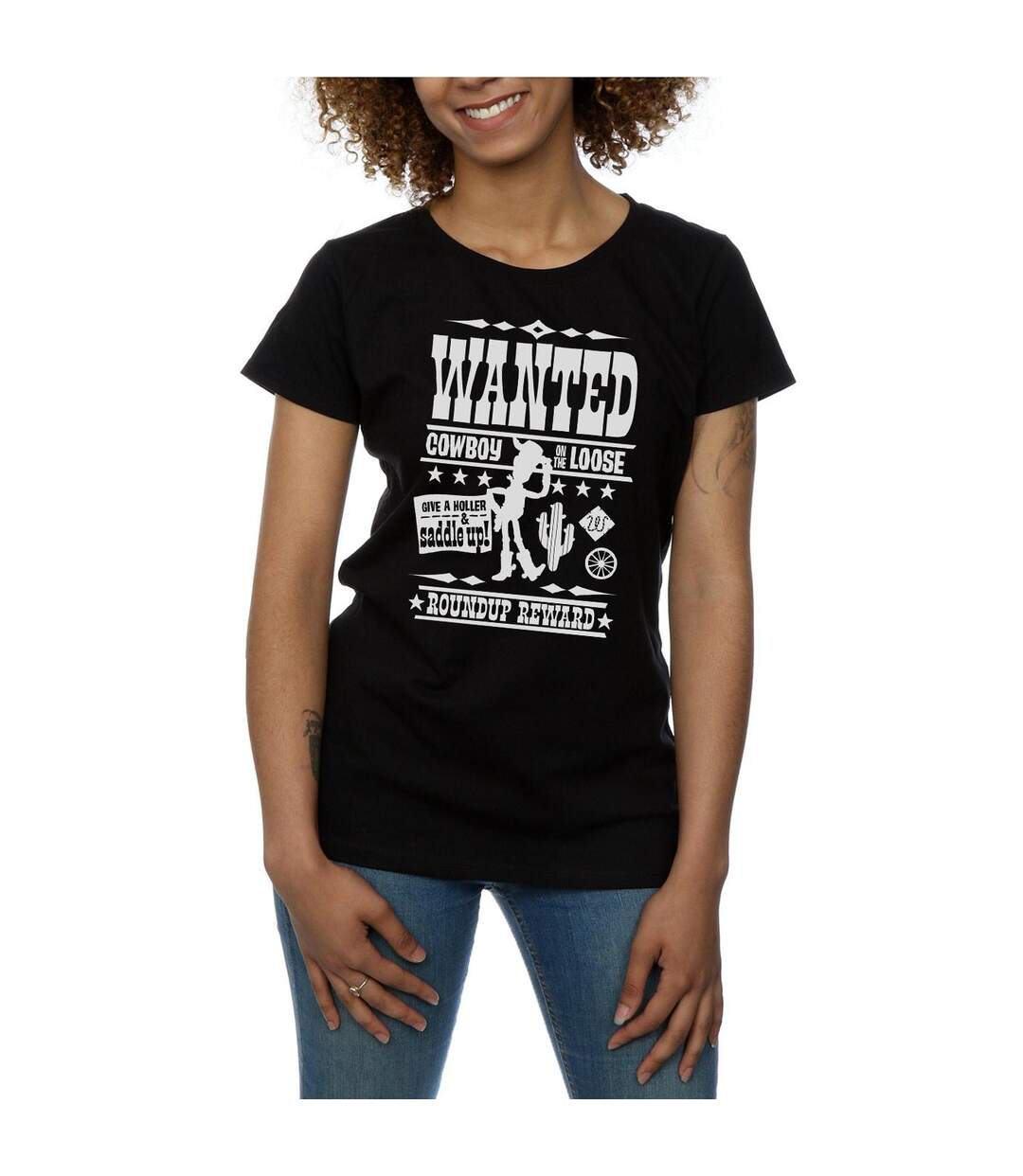 Disney T-shirt en coton Womens/Ladies Toy Story Wanted Poster (Noir) - UTBI44278-3
