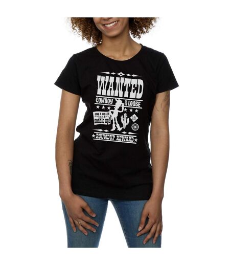 Disney T-shirt en coton Womens/Ladies Toy Story Wanted Poster (Noir) - UTBI44278