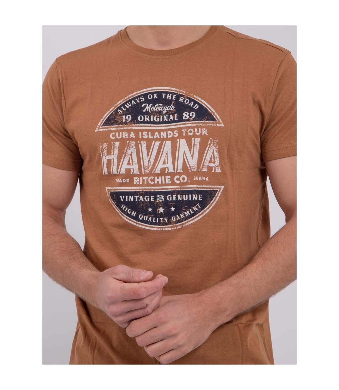 T-shirt manches courtes col rond pur coton NUMATIS-3
