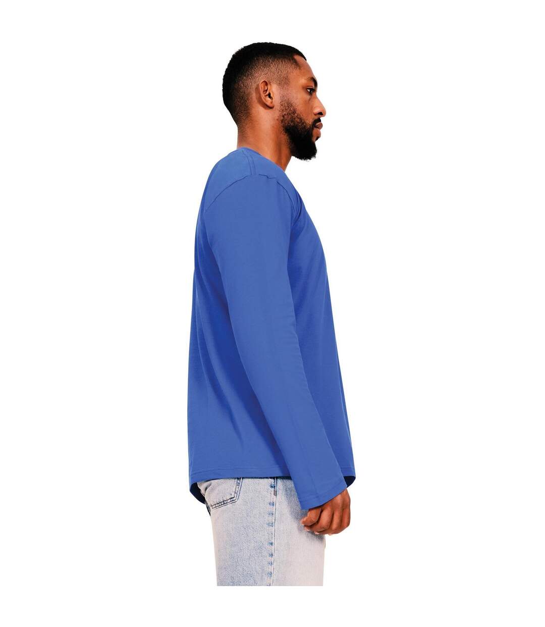 Mens Performance T-shirt Royal Blue Casual Classic-3