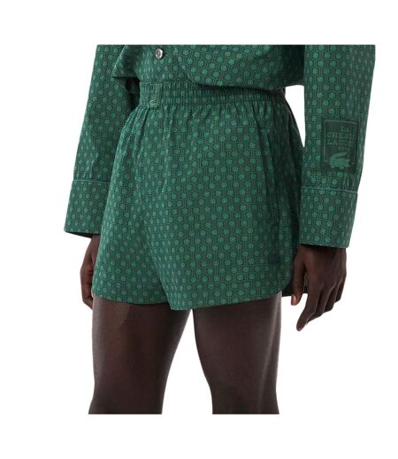 Short vert homme lacoste runway print popelin