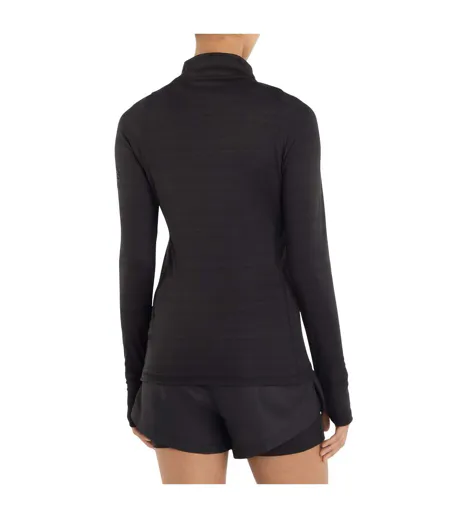 Womens/ladies Pro Training Half Zip Top Black Marl Umbro