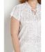 T-shirt long imprimé doré manches courtes-4