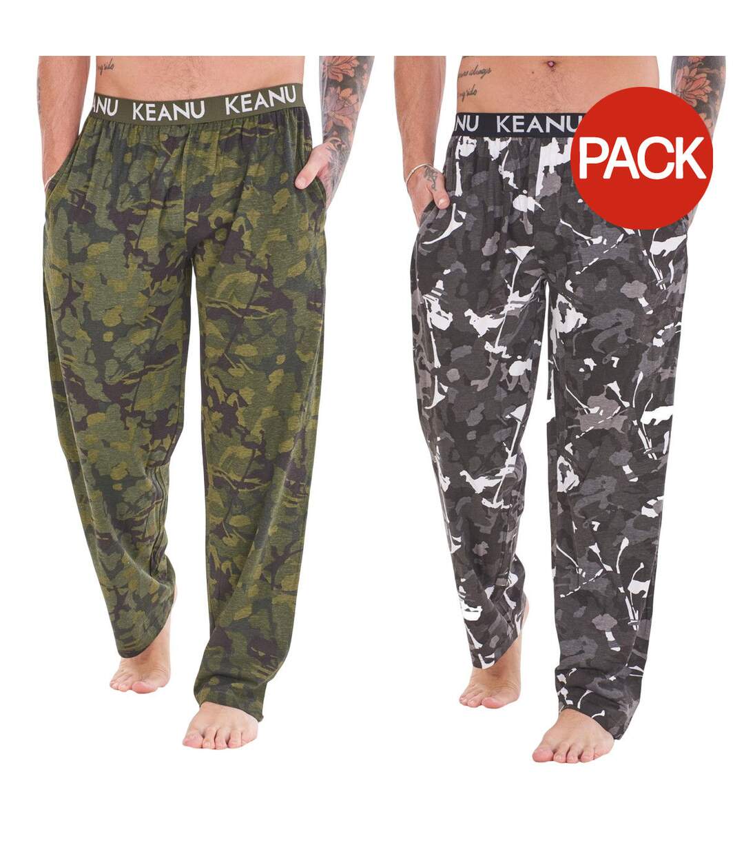 Pantalons De Détente Motif/style Camouflage Homme Vert Noir Keanu-2