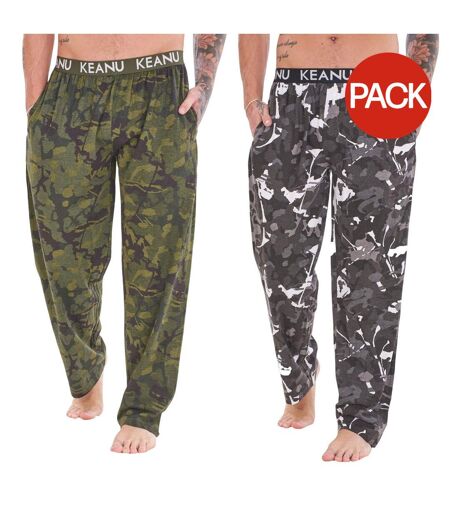 Pantalons De Détente Motif/style Camouflage Homme Vert Noir Keanu