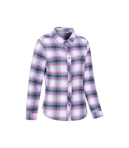 Womens/ladies willow flannel shirt grey Mountain Warehouse