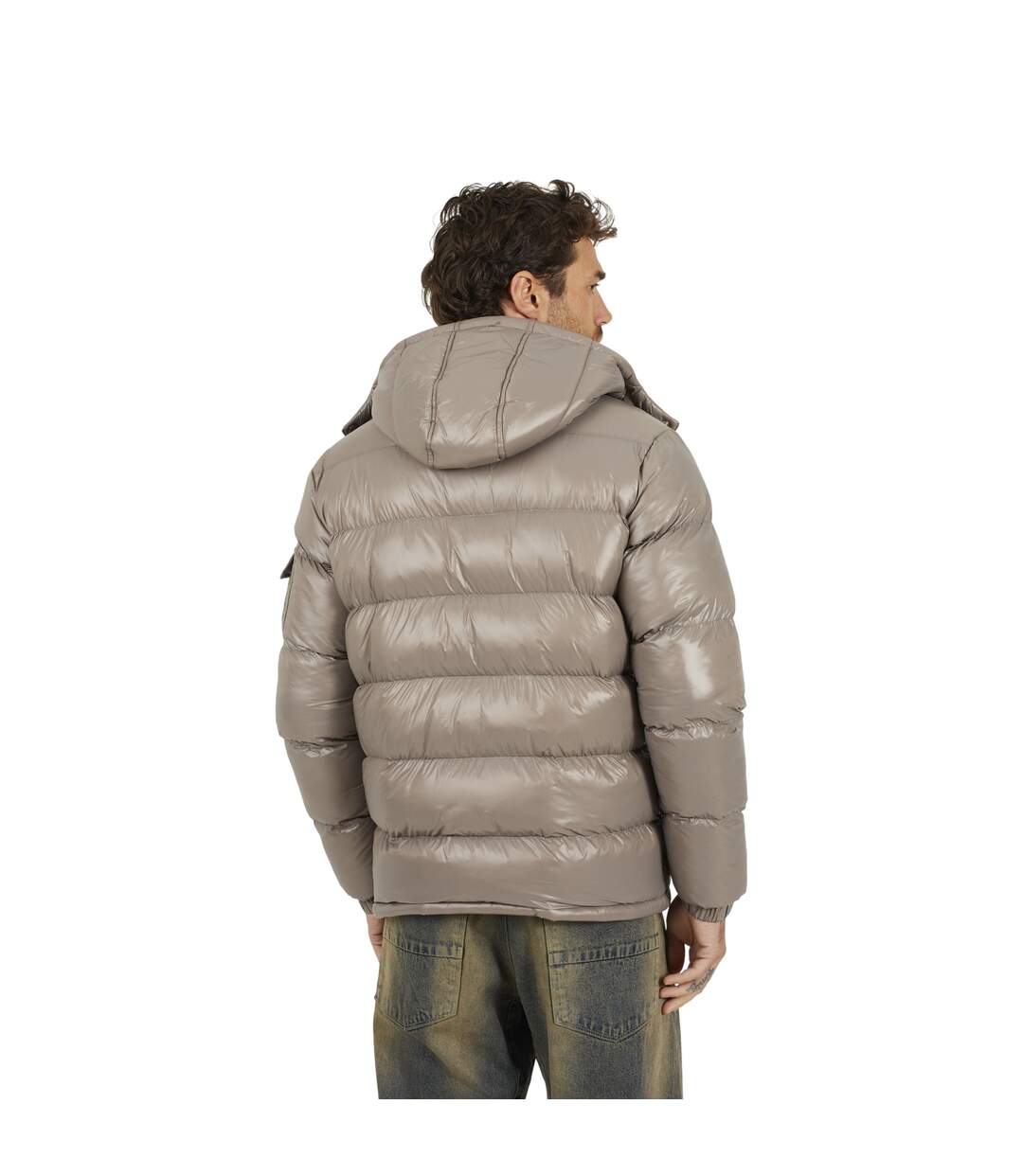 Doudoune Matelassée Homme Taupe Brave Soul-2