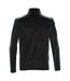 Mens Pulse Zip Neck Fleece Top Black Electric Blue Stormtech-3