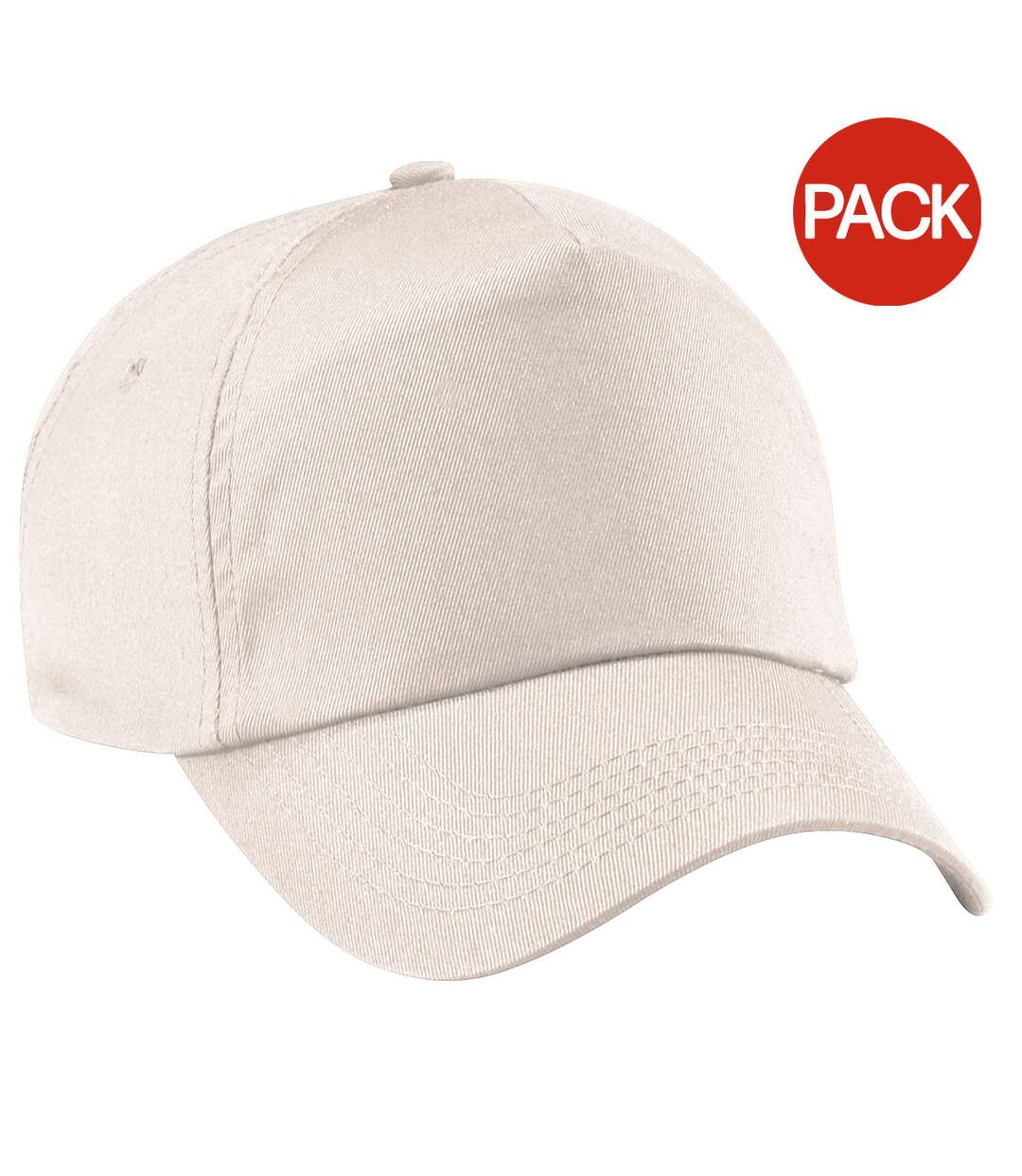 Beechfield Unisex Plain Original 5 Panel Baseball Cap (Pack of 2) (Sand) - UTRW6698-1
