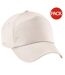Beechfield Unisex Plain Original 5 Panel Baseball Cap (Pack of 2) (Sand) - UTRW6698-1