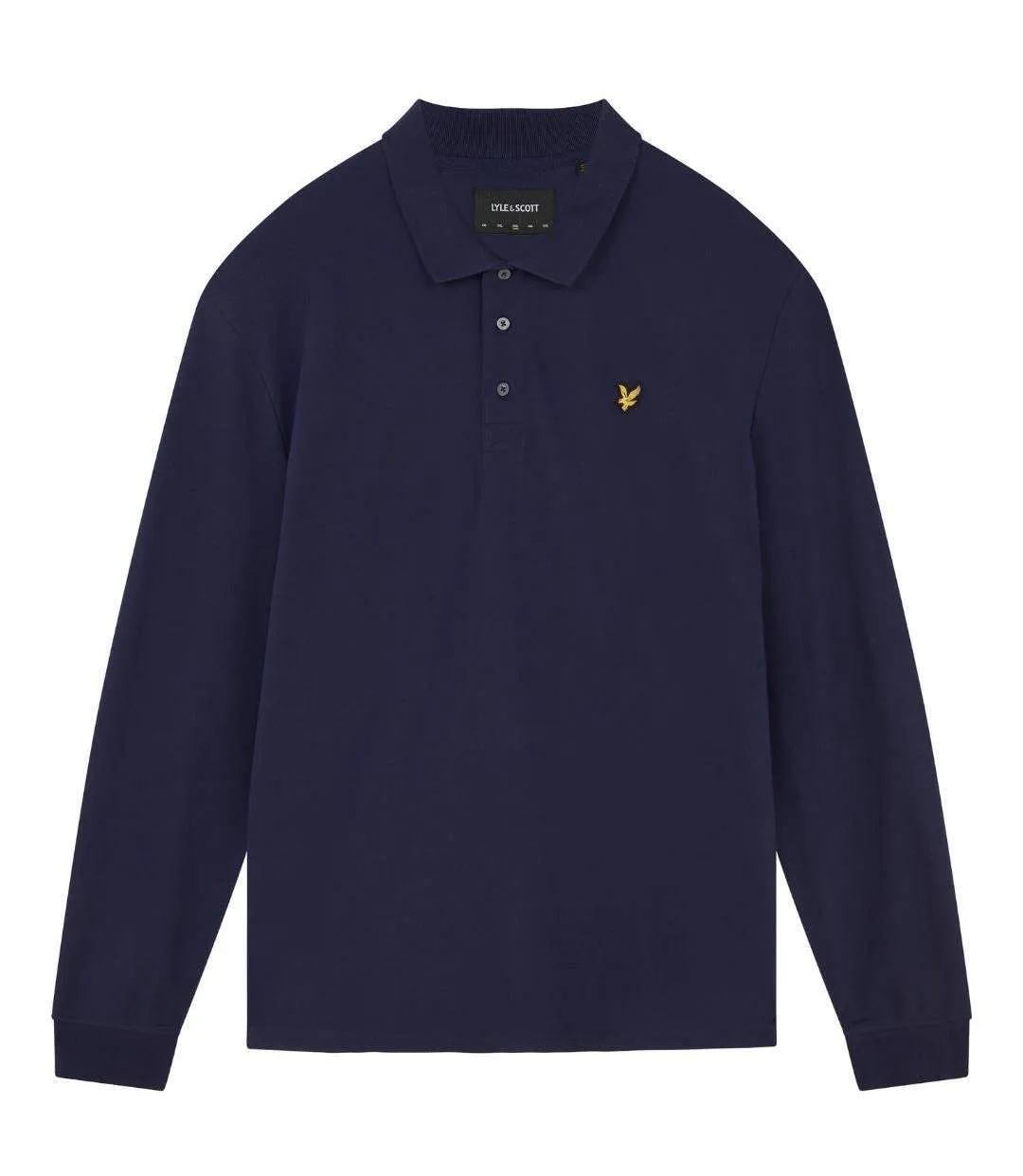 Polo Manches Longues Motif/style Logo Sur Poitrine Homme Bleu Marine Foncé Lyle & Scott-1