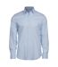 Mens luxury stretch long-sleeved shirt light blue Tee Jays