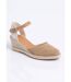 Espadrilles compensées cuir semelles corde-1