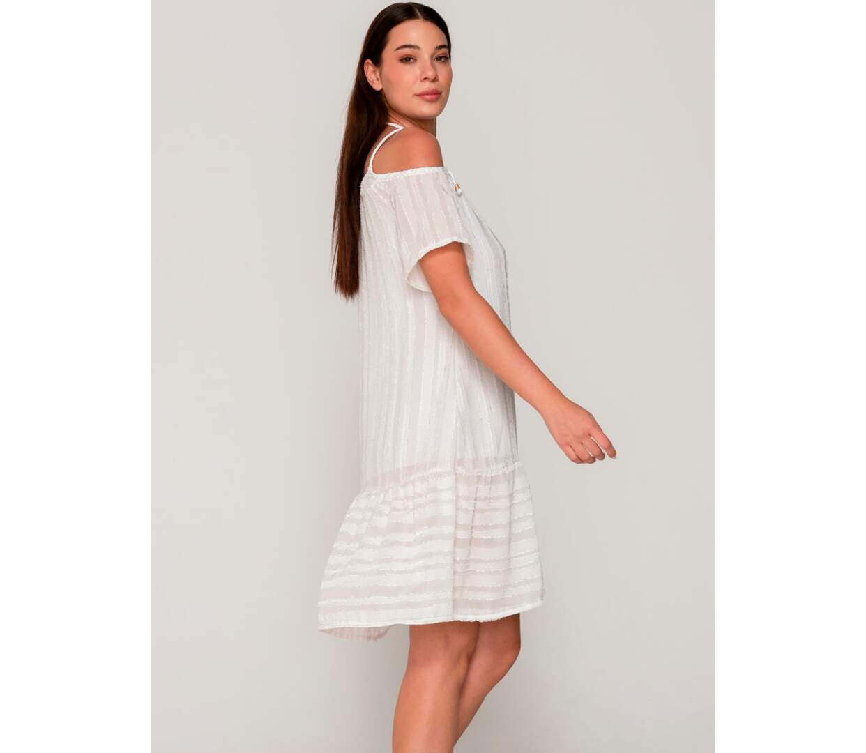Robe estivale midi épaules tombantes PRAISE Luna Splendida-2