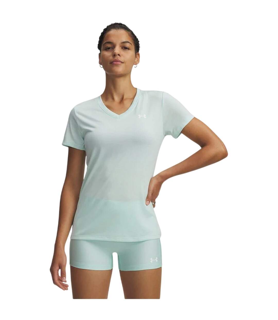 T-shirt Motif/style À Nœud Femme Turquoise Pâle Under Armour-1