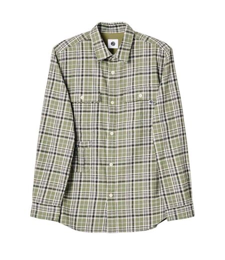 Mens Thornley Checked Long-sleeved Shirt Green Pretty Green