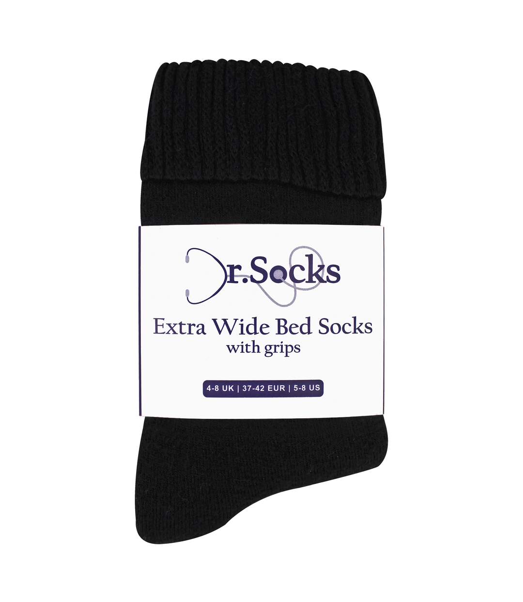Ladies Extra Wide Winter Bed Socks with Grips | Non Slip Thermal Sleep Socks-2